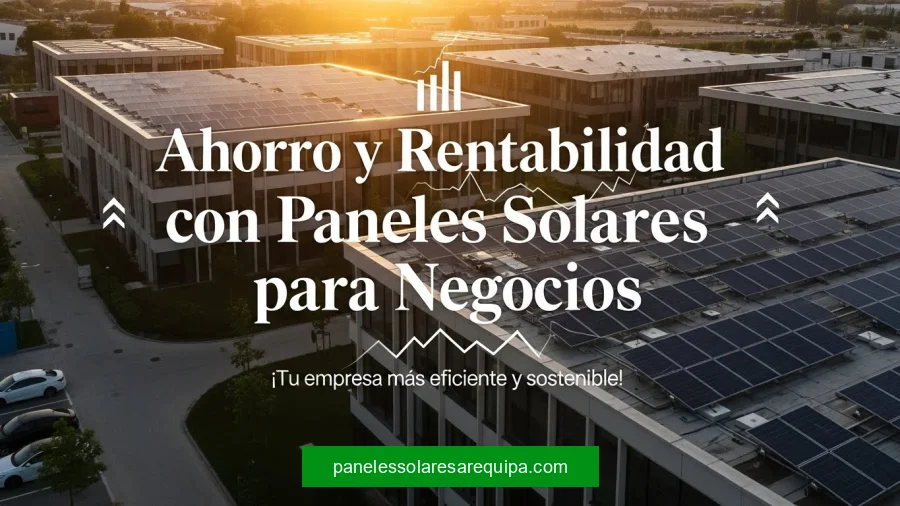 Ahorro y rentabilidad con paneles solares empresariales